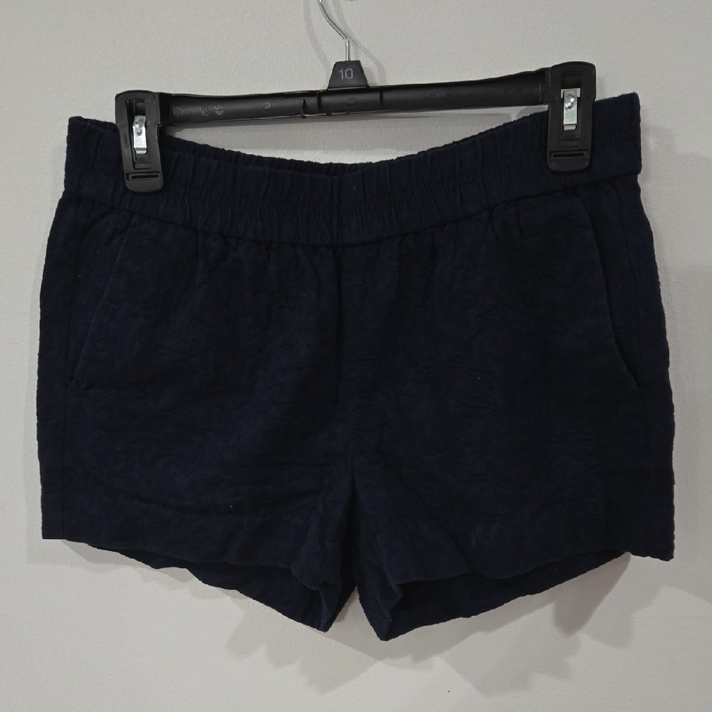 J Crew Sz 2 High Waist Navy Blue Floral Women's Shorts